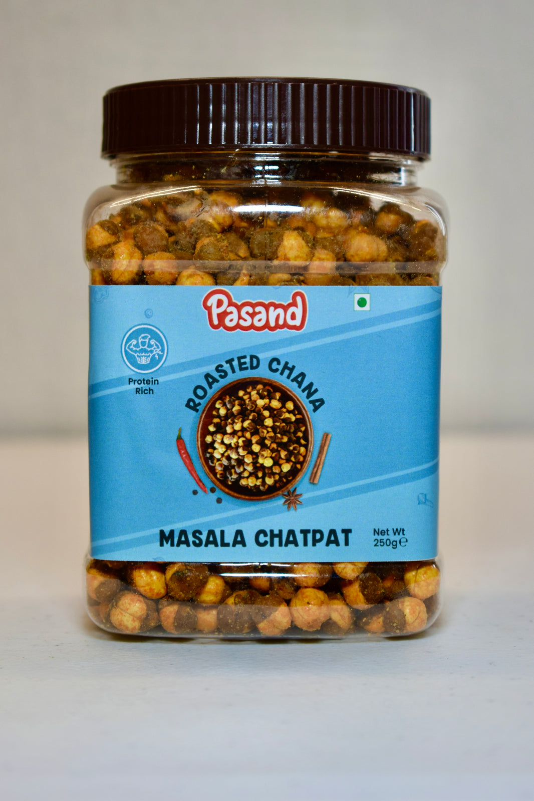 Pasand Roasted Chana – Masala Chatpat (250g) | Spicy & Tangy Protein-Rich Crunchy Snack
