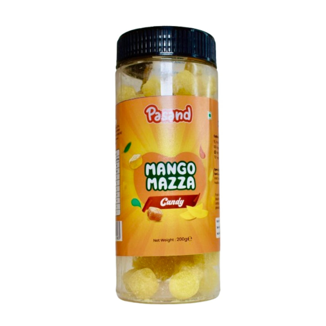 Pasand Mango Mazza Candy – Tangy Mango Flavored Treats (200g)