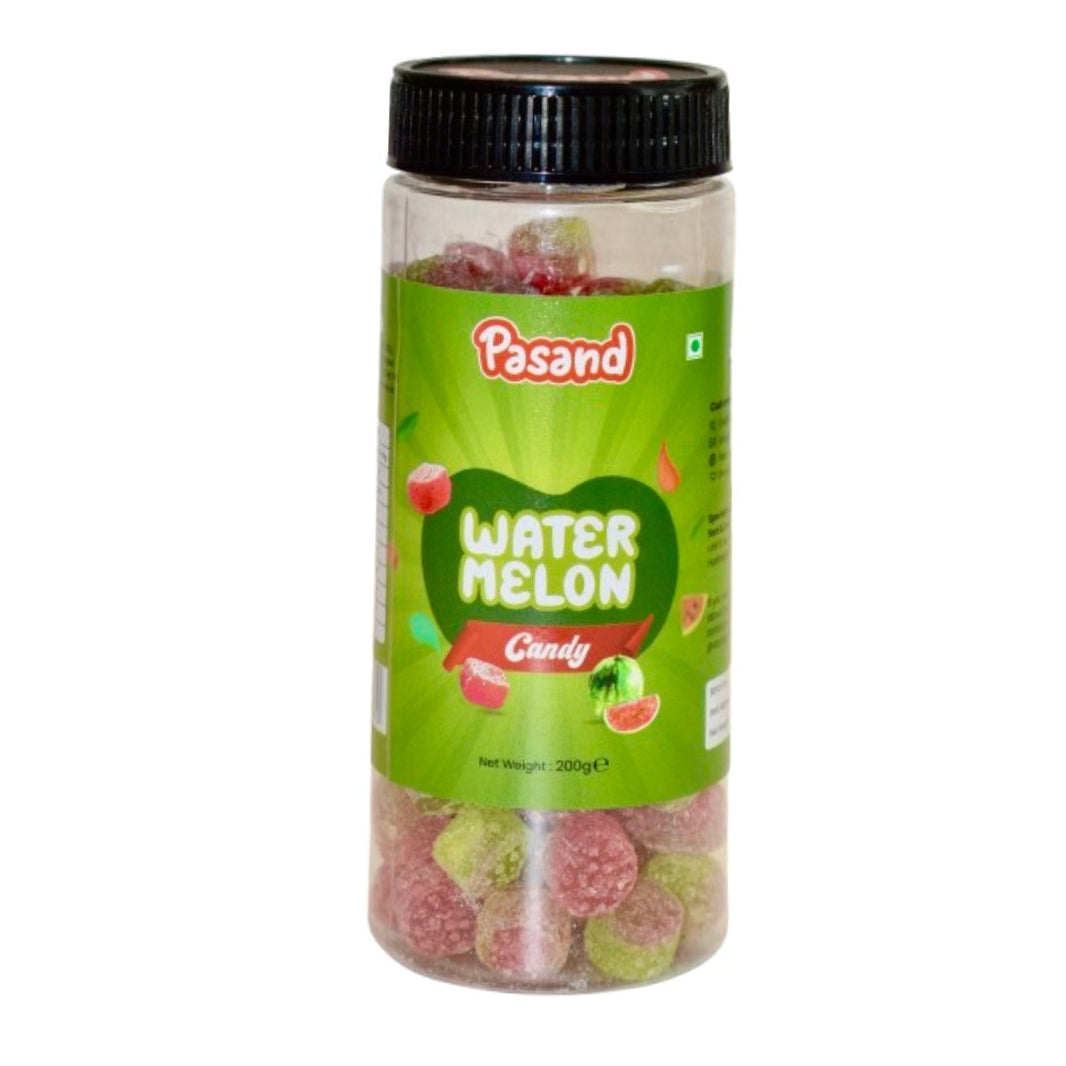 Pasand Watermelon Candy – Juicy Fruity Treats with a Refreshing Twist (200g Jar)