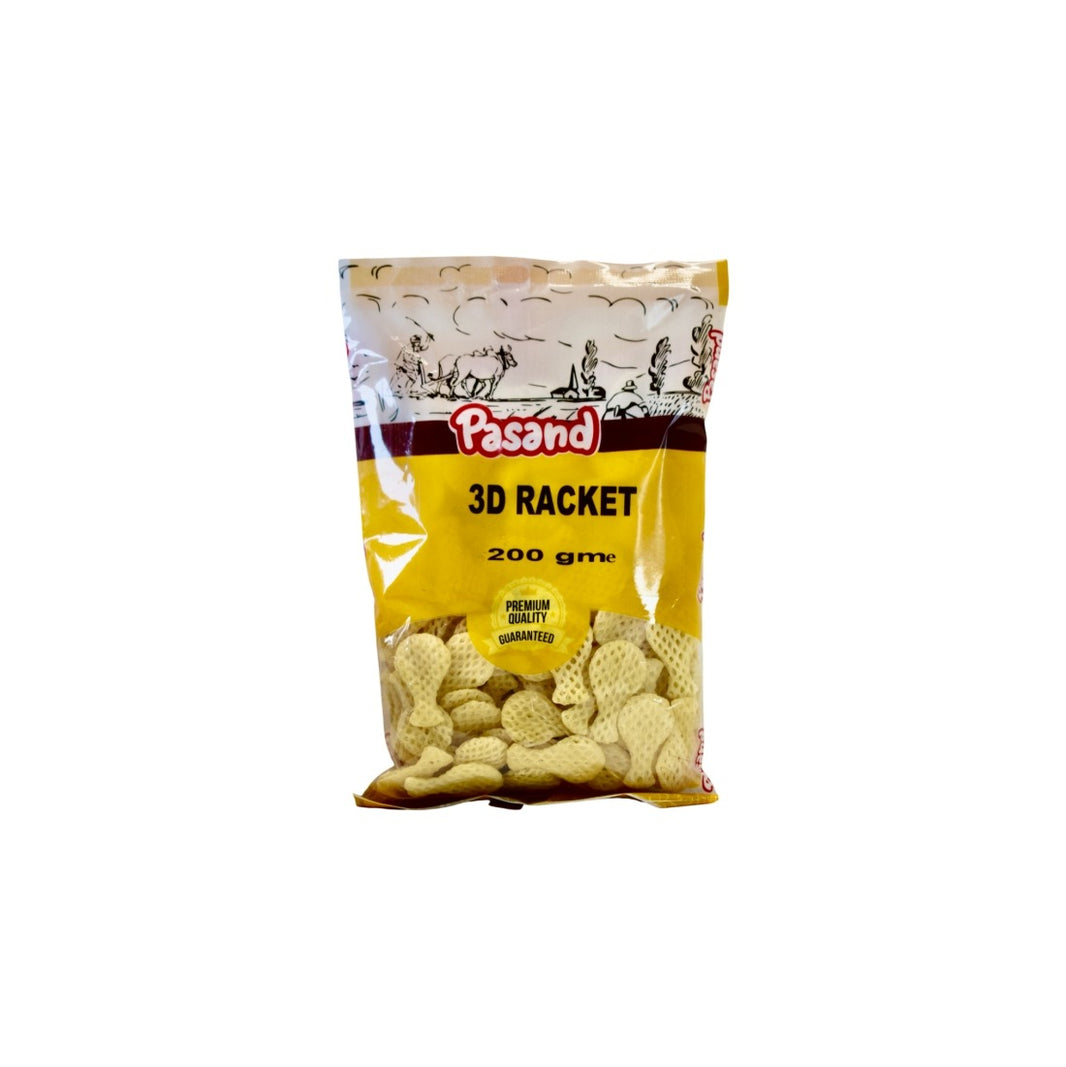 Pasand 3D Racket Fryums – 200g | Fun Shaped Crunchy Snack for All Ages