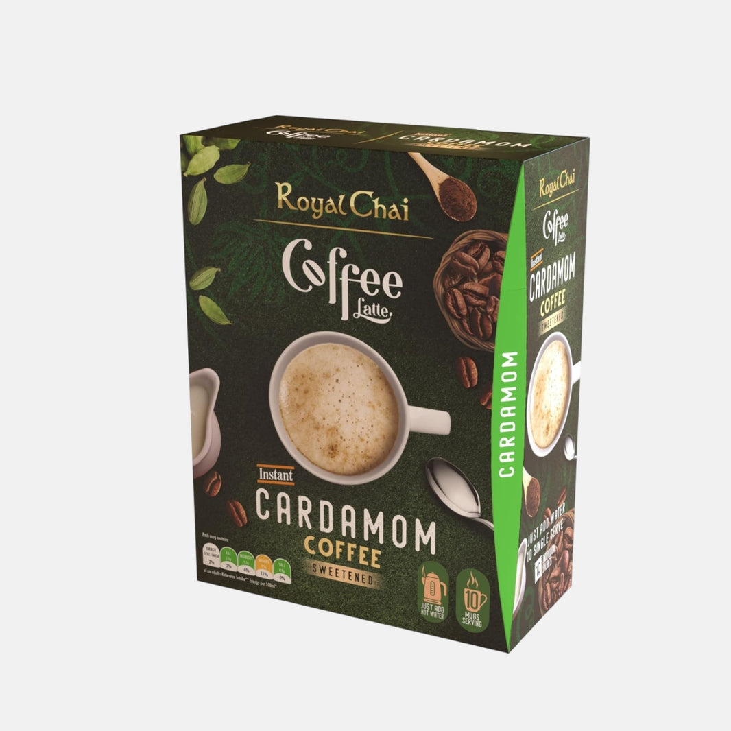 Royal Coffeelatte Cardamon Unsweetened Tray 140gm