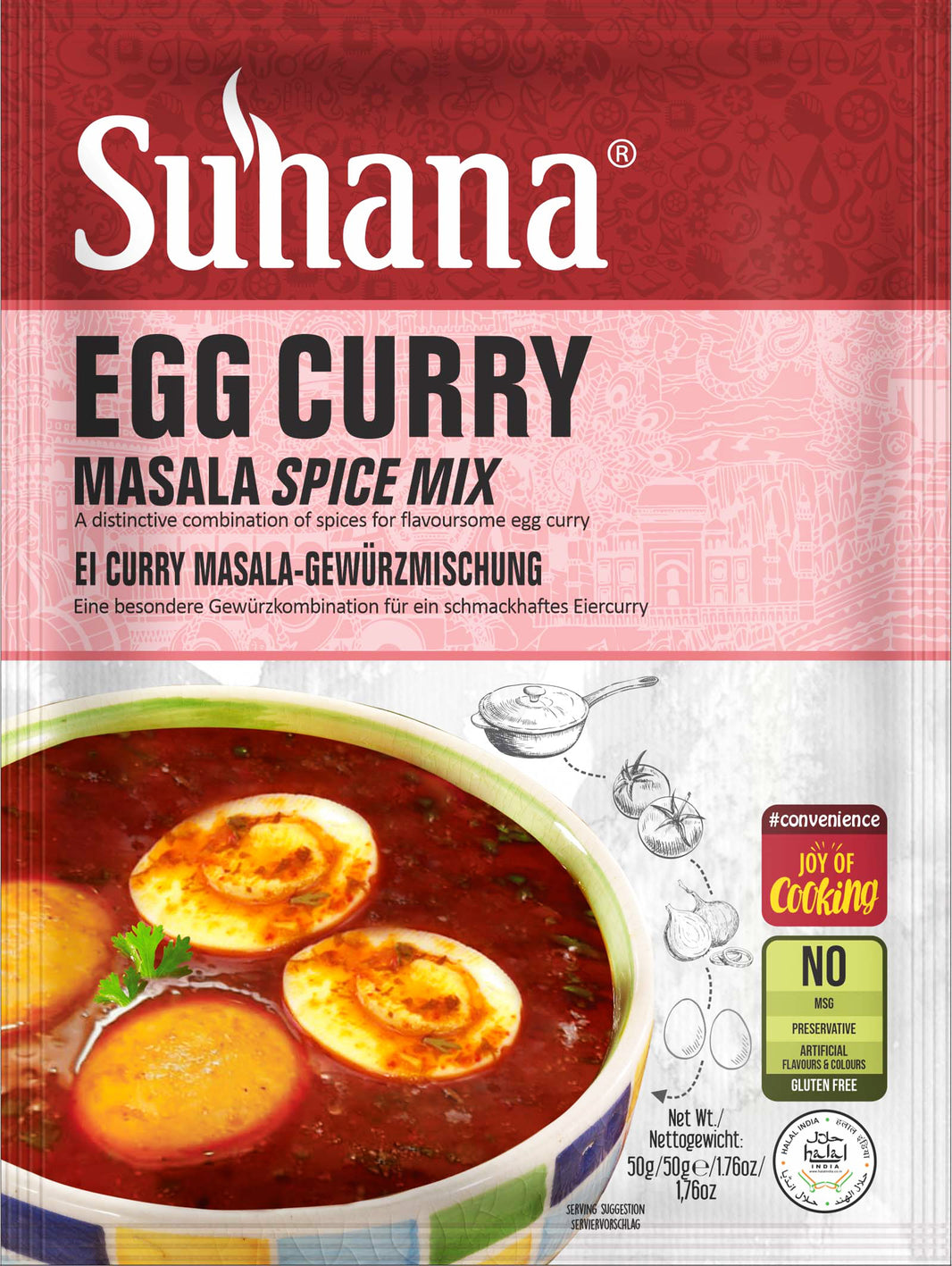 Suhana Egg Curry Masala Spice Mix – Flavourful & Authentic Spice Blend (50g)