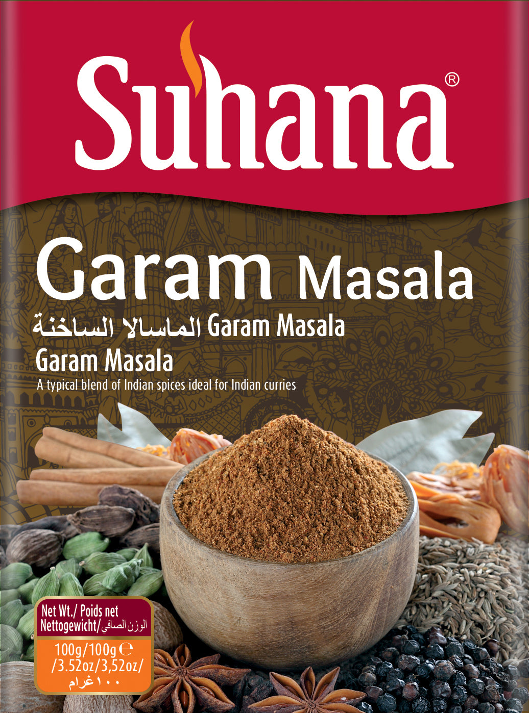 Suhana Garam Masala – Authentic Indian Spice Blend for Rich, Flavorful Curries (100g)