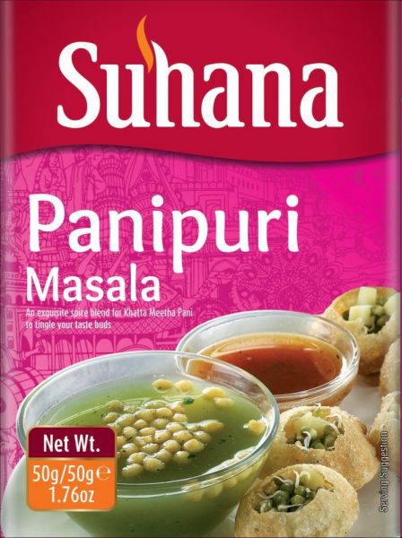 Suhana Panipuri Masala – Authentic Tangy Blend for Khatta Meetha Pani