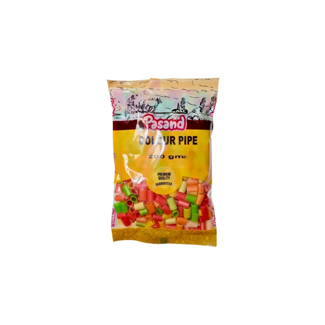 Pasand Colour Pipe Fryums – 200g | Crunchy, Colorful Tubes for Frying