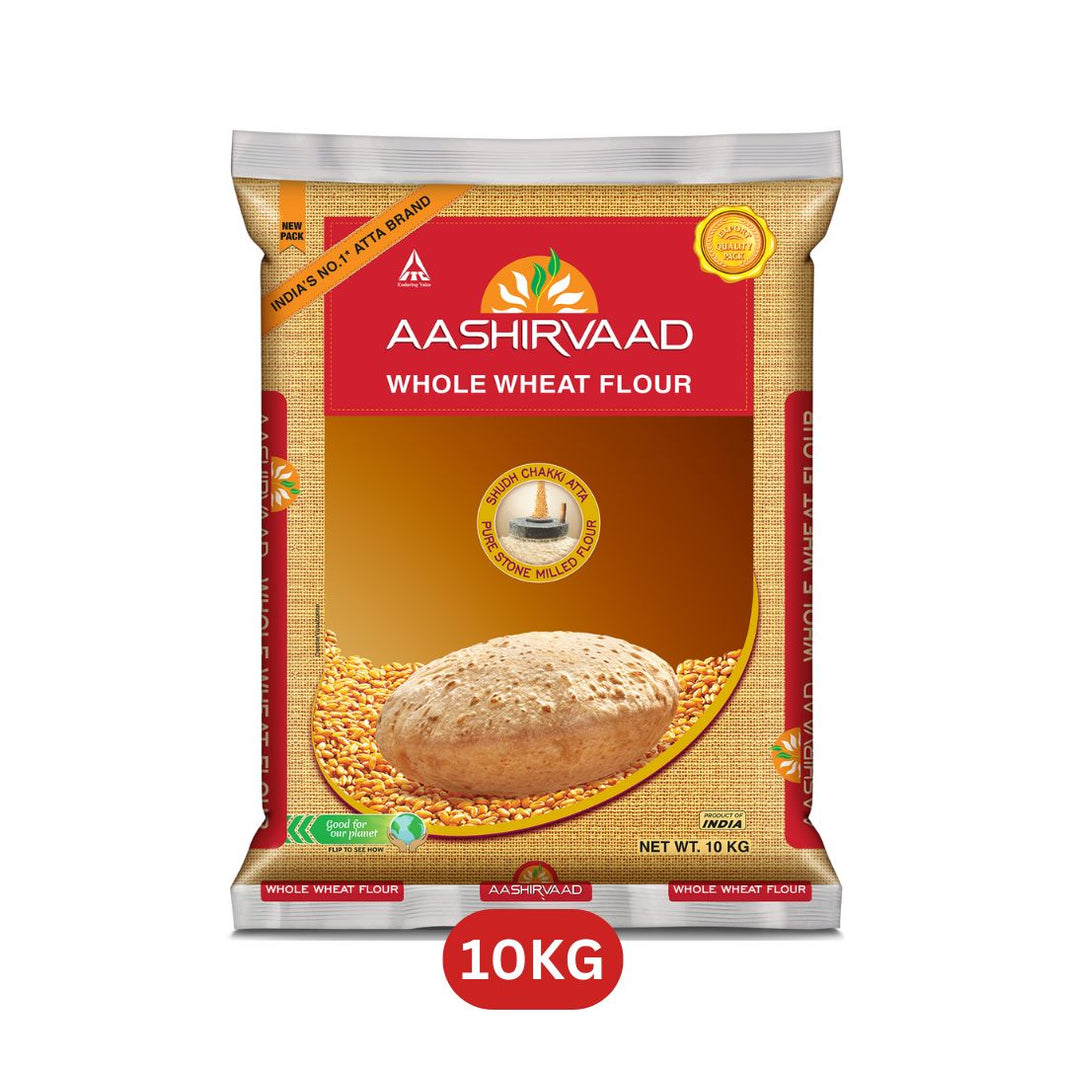 Aashirvaad Whole Wheat Flour – 10kg
