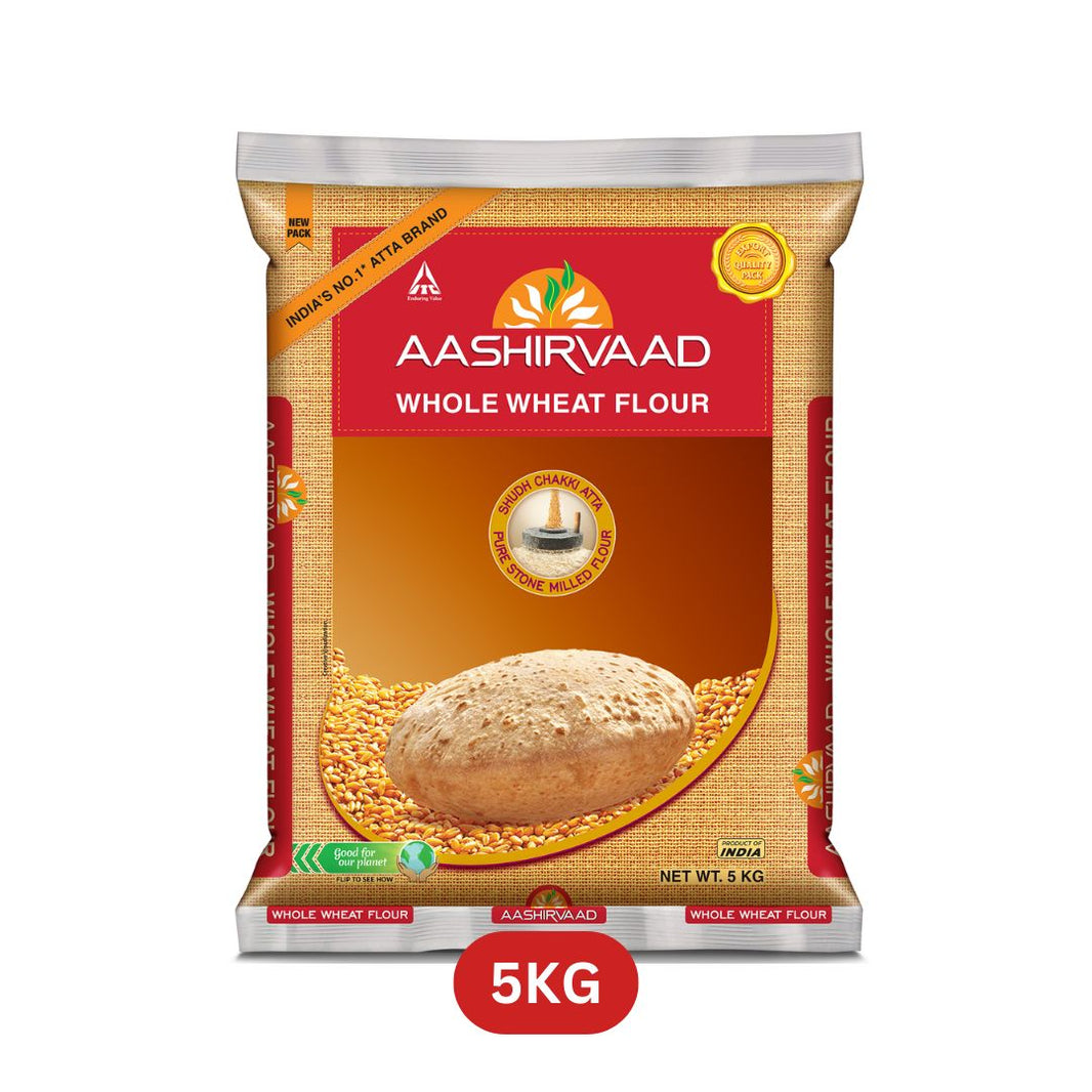 Aashirvaad Whole Wheat Flour – 5kg