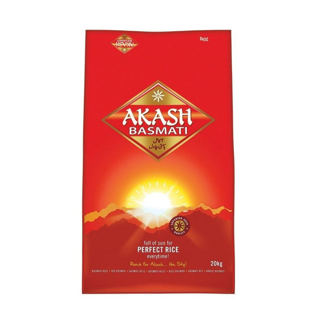 Akash Basmati Rice – 20kg Premium Long-Grain Aged Basmati