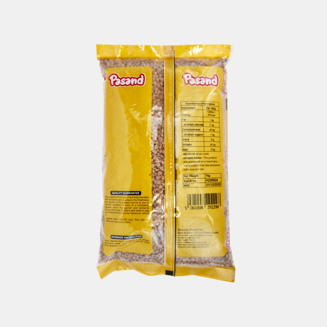 Pasand Brown Lentils 1kg