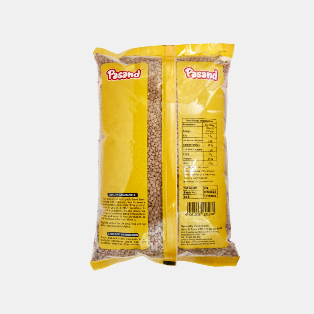 Pasand Brown Lentils 2kg