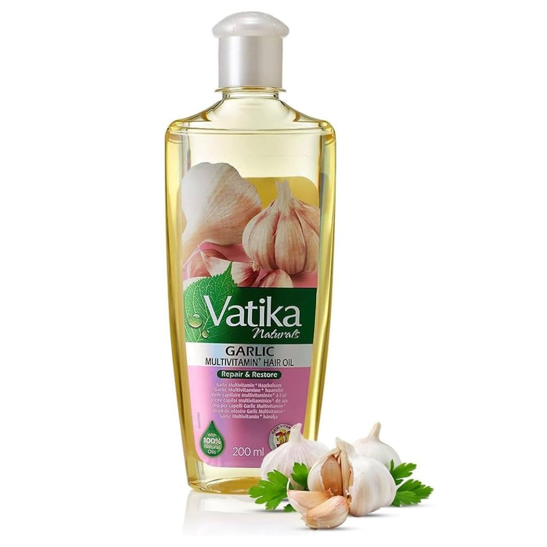 Vatika Naturals Garlic Multivitamin Hair Oil – 200ml | Repair & Restore