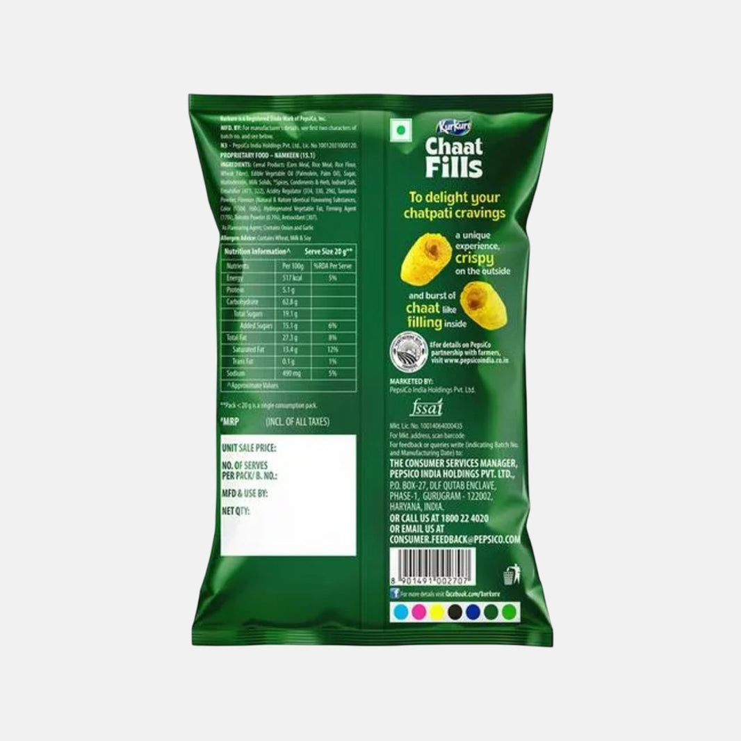 Kurkure Chaat Fills-Papdi Chaat Twist 40g