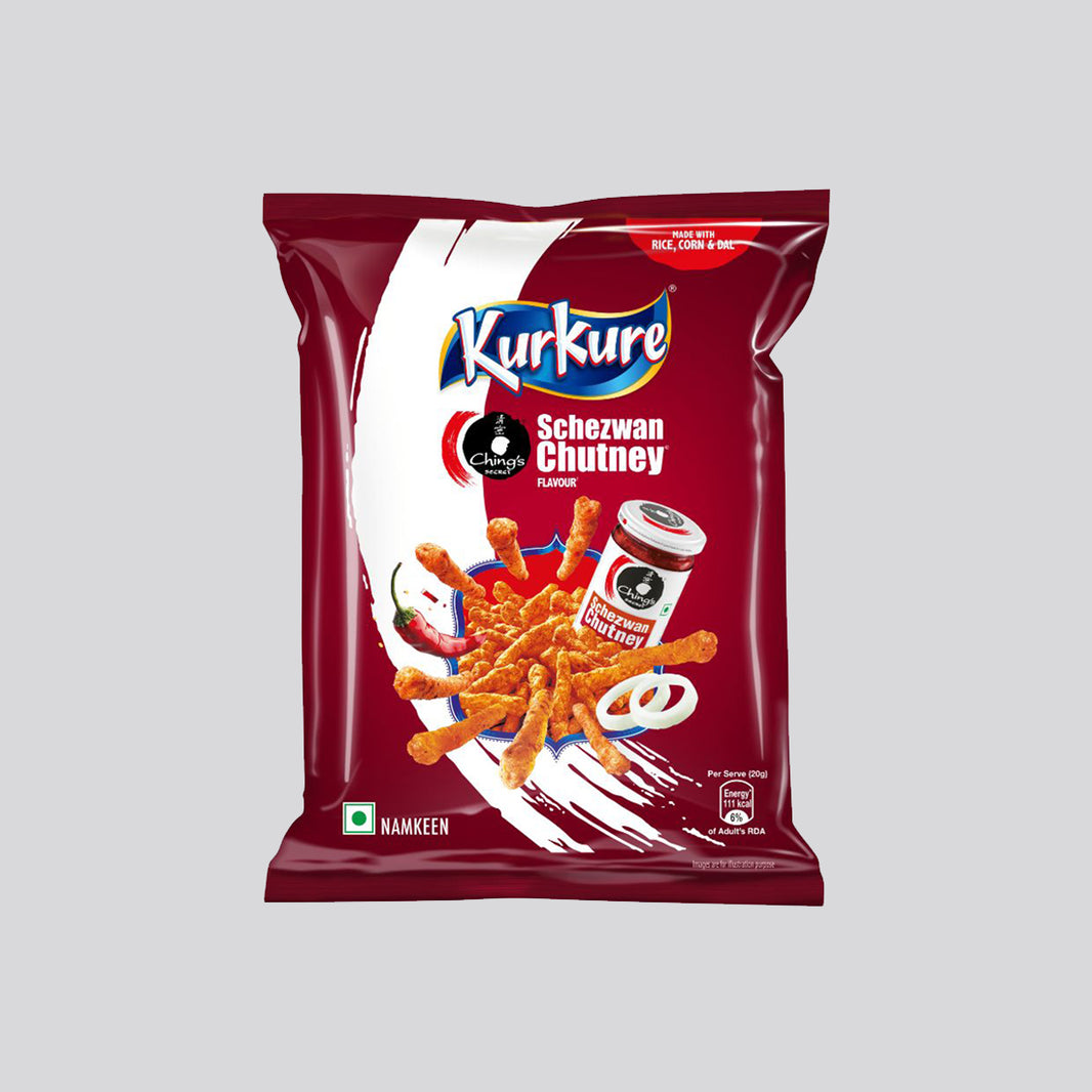 Kurkure Schezwan Chutney Flavour Namkeen Snack - 48g