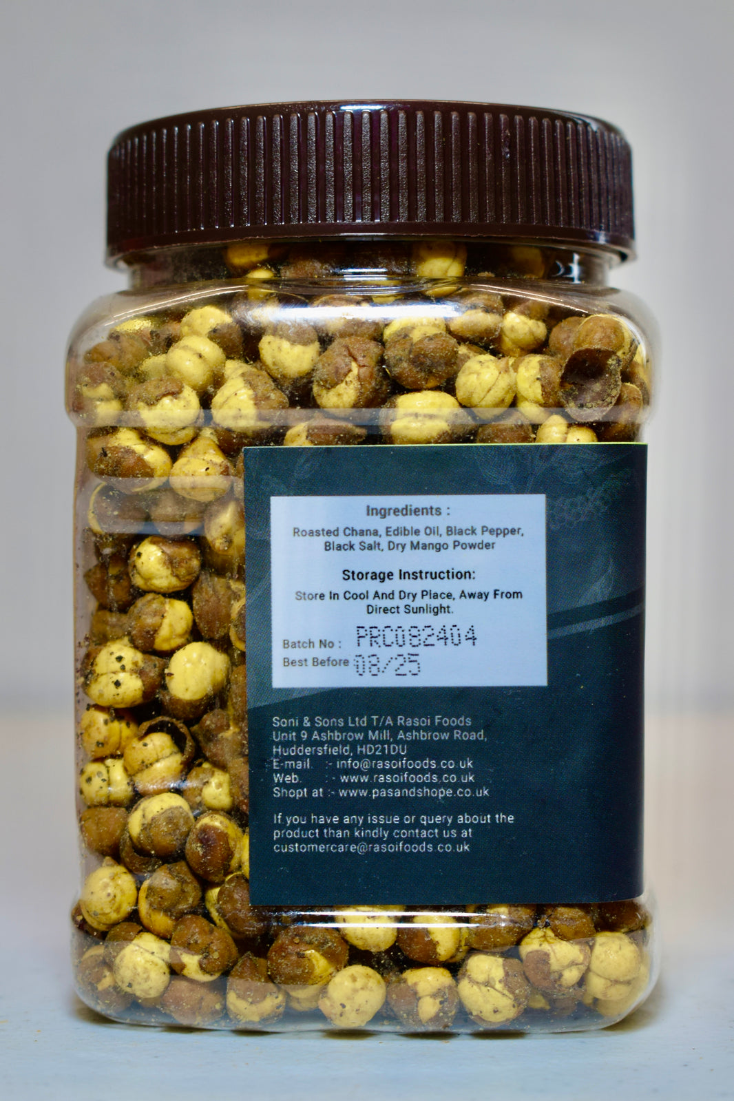 Pasand Spicy Roasted Chana – Masala Flavoured Protein Snack (250g Jar)