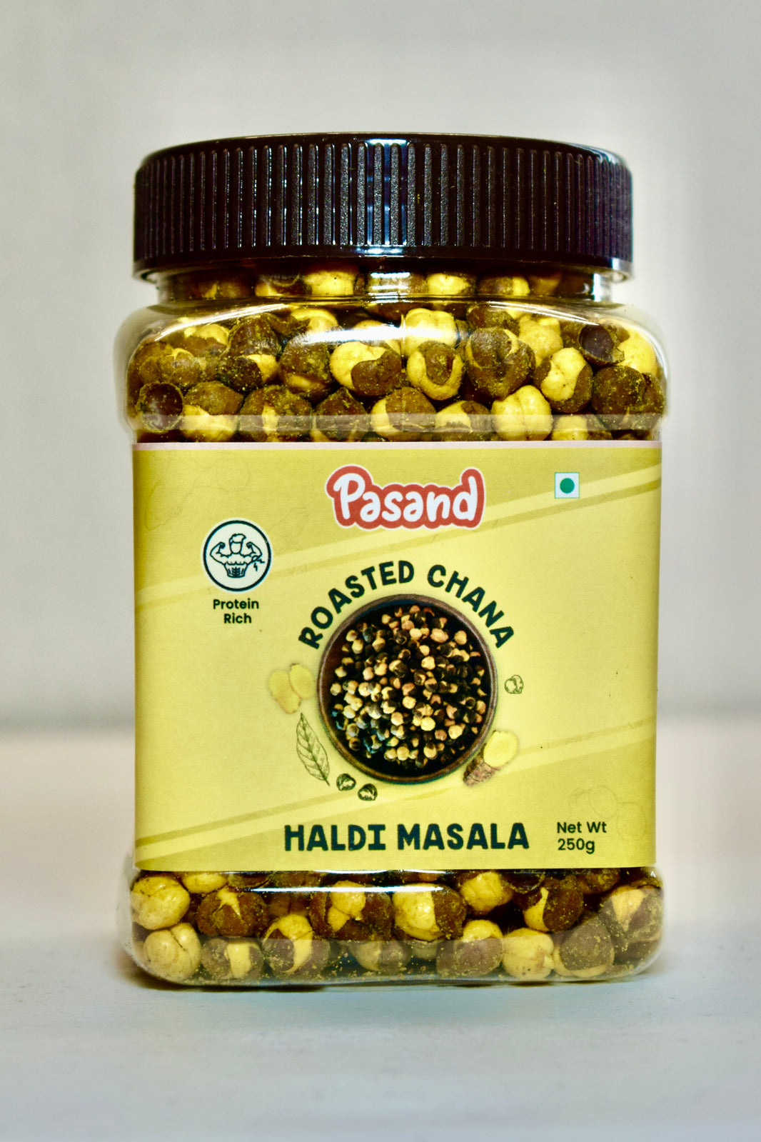 Pasand Roasted Chana – Haldi Masala (250g) | Protein-Rich Snack