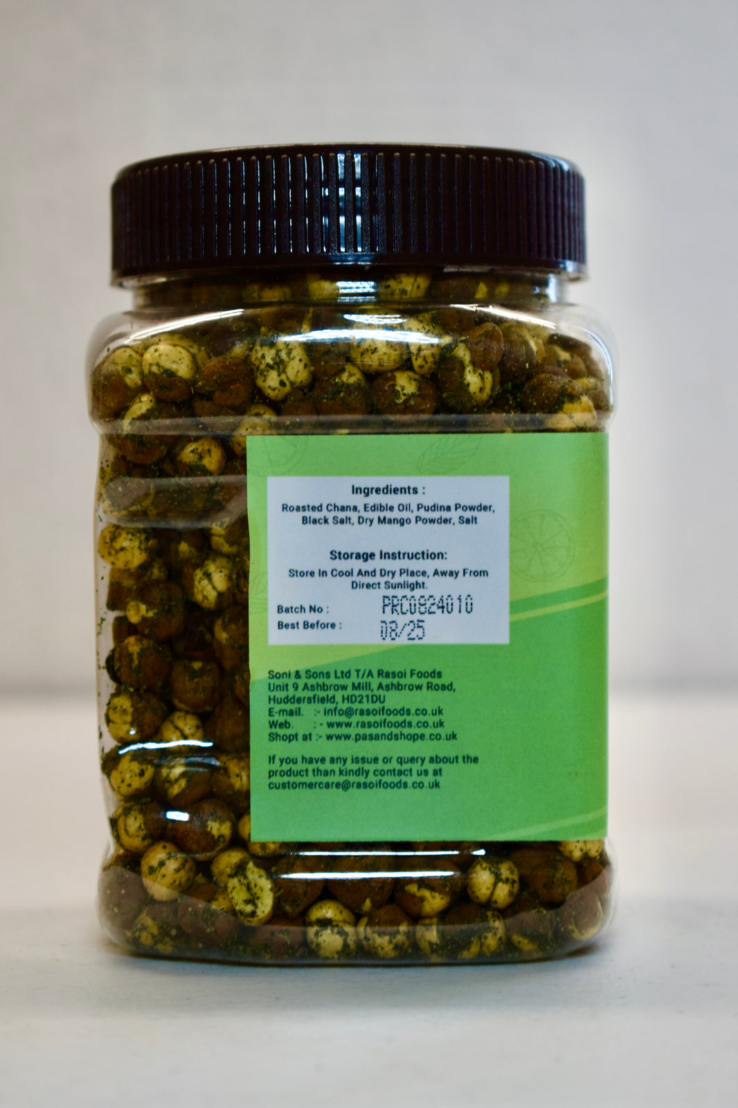 Pasand Roasted Chana – Lemon Pudina (250g) | Refreshingly Tangy & Minty Protein Snack