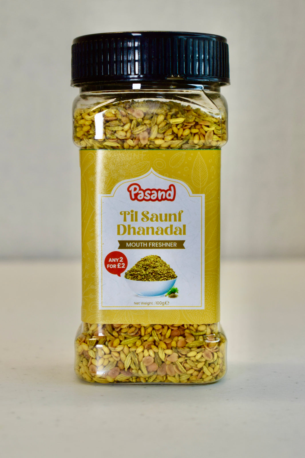 Pasand Til Saunf Dhanadal – Classic Indian Mouth Freshener – 100g (Any 2 for £2)