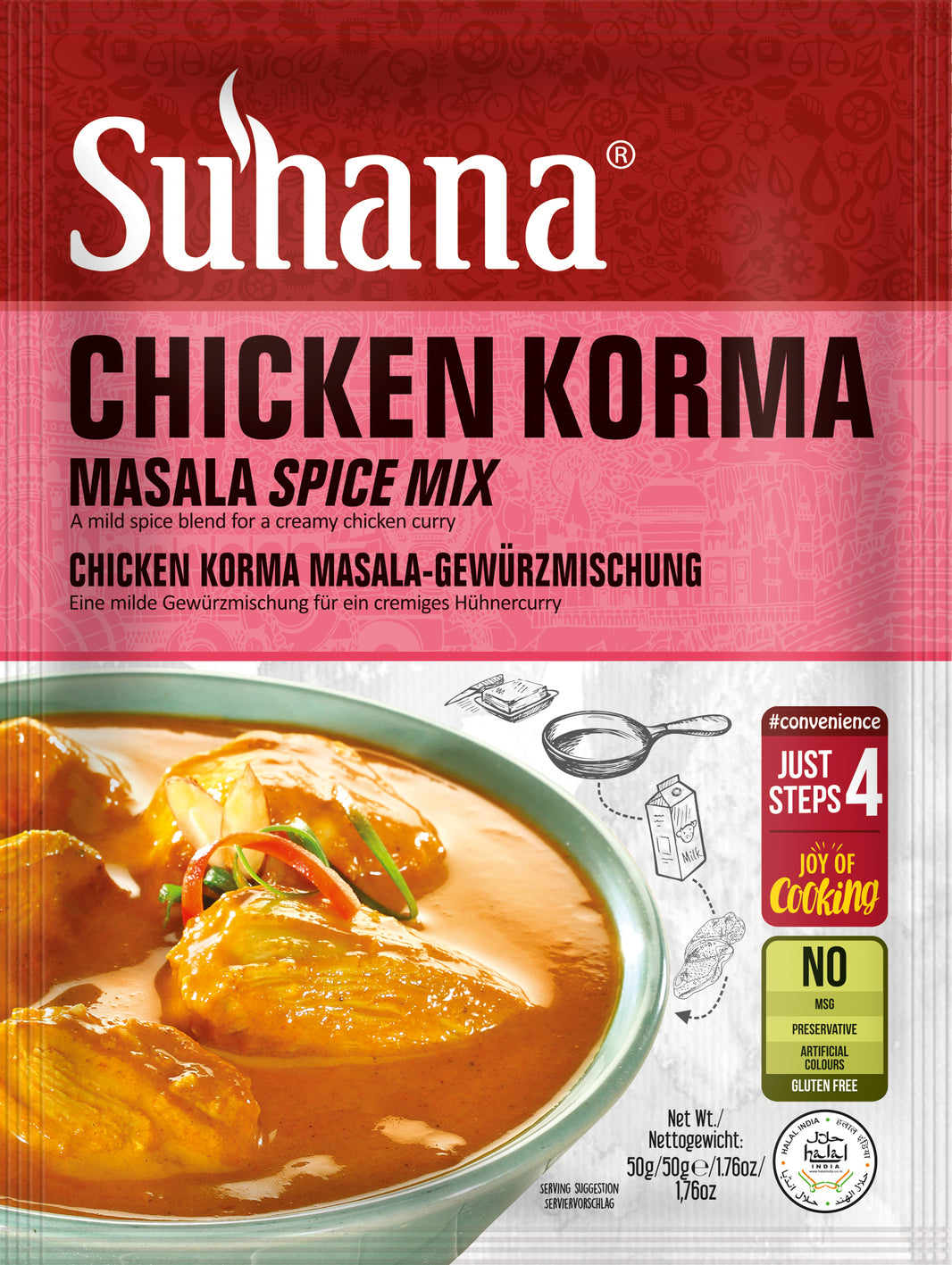 Suhana Chicken Korma Masala – Creamy & Mild Spice Mix (50g)