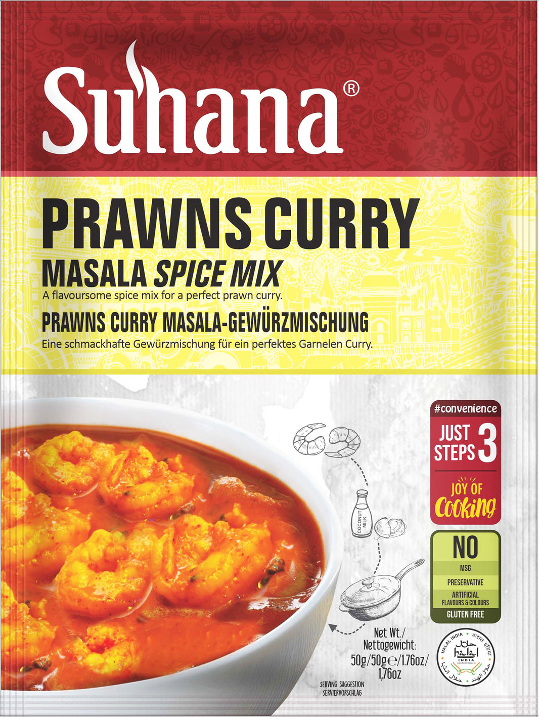 Suhana Prawns Curry Masala – Spice Mix for Authentic Prawn Curry (50g)
